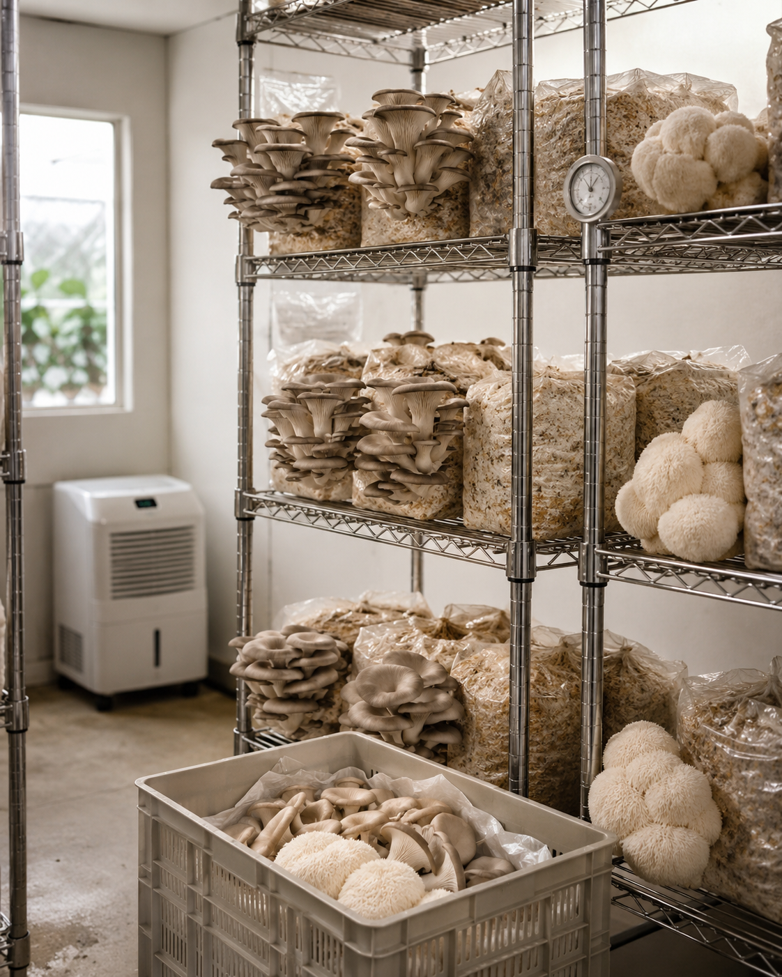 Mushroom cultivation and harvest